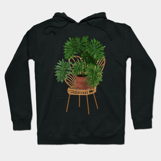 Philodendron Xanadu Hoodie by Gush Art Studio 1